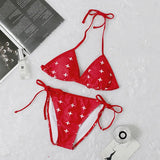 Hot Selling Bikini Women Fashion Swimwear IN Stock Swimsuit Bandage Sexy Bathing Suits Sexy pad Tow-piece 5 Styles