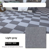 Square Self-Adhesive Carpet Tiles for Office and Home, Non-Slip Foam Backed Polyester Area Rugs, Machine Made, Solid Pattern - Perfect for Room, Office, and Porch Decor (Pack of Multiple Pieces)