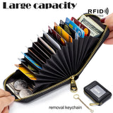 Premium RFID Blocking Card Holder Wallet - Secure Zip Around Design with Multiple Compartments for Easy Organization - Stylish Casual Style for Everyday Use