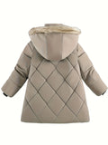 Stylish Boys' Warm Thick Hooded Jacket - Soft Fleece Lining, Zip-Up Closure, Patched Design, Water-Resistant, Windproof, and Breathable - Perfect for Winter Outdoor Activities, As a Thoughtful Gift