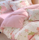 New Spring and Summer Small Fresh Thickened Four-Piece Wool Bedding Set