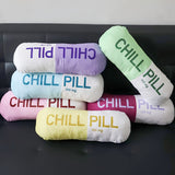 Chill Pill Pillow - Decorative Chill Pillows For Preppy Room Decor - Funny Cushions, Seat Cushions, Footrests, Birthday Gifts For Teacher, Doctor, Nurse, Lawyer Student, Best Friend, Sister