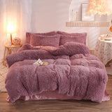 elvesmall Dreamy Winter Mink Fleece Bedsheet Set