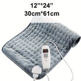 Electric Heating Pad 12"x24" For Back Pain Relife, Cramps, Neck And Shoulder, Moist/Dry Heat Therapy With Auto Shut Off Heating Pads, Holiday Christmas Gifts For Women Men Mom Dad, Gray