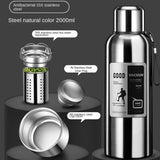 Vacuum-Sealed 316 Stainless Steel Travel Flask - Leak-Proof, Large Capacity, Ideal for Outdoor Enthusiasts