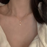 Inlaid Zircon Water Drop Necklace, Female Student Clavicle Chain, Female Accessories Gift