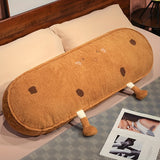 Ultra-Soft Long Pillow for Side Sleepers - Modern Design, All-Season Comfort, Easy Care Hand Washable, Polyester Fill