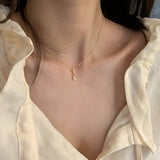 Inlaid Zircon Water Drop Necklace, Female Student Clavicle Chain, Female Accessories Gift