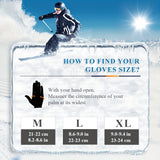 Waterproof Ski Gloves, Winter Warm Snowboard Snowmobile Cold Weather Gloves