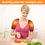 USB-Powered Electric Shoulder Heating Pad with 3 Adjustable Temperature Levels & Timer - Large Area, S/M Size (Not Wireless)