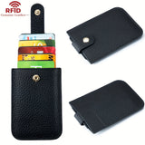 Premium Slim Leather Wallet - Effortless Pull-Out Organizer, RFID Secure, Multiple Card Slots, Soft & Durable, Perfect for Front Pocket