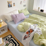 elvesmall Aesthetic Pastel Color Combo Bedsheet Set
