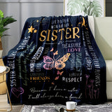 Soft & Cozy Microfiber Throw Blanket - Perfect Sister Gift for Christmas, Birthday, Wedding | Stain-Resistant, All-Season Comfort