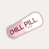 Chill Pill Pillow - Decorative Chill Pillows For Preppy Room Decor - Funny Cushions, Seat Cushions, Footrests, Birthday Gifts For Teacher, Doctor, Nurse, Lawyer Student, Best Friend, Sister