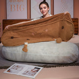 Ultra-Soft Long Pillow for Side Sleepers - Modern Design, All-Season Comfort, Easy Care Hand Washable, Polyester Fill