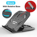 elvesmall Universal Adjustable Laptop Stand Holder With Rotative Base + Phone Holder For Laptop Notebook Under 17 Inch