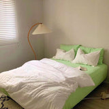 elvesmall Two-Toned Aesthetic Bedsheet Set