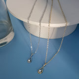 Inlaid Zircon Water Drop Necklace, Female Student Clavicle Chain, Female Accessories Gift