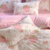 New Spring and Summer Small Fresh Thickened Four-Piece Wool Bedding Set