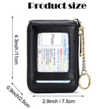 Premium RFID Blocking Card Holder Wallet - Secure Zip Around Design with Multiple Compartments for Easy Organization - Stylish Casual Style for Everyday Use