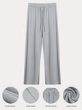 Ice Silk High-waisted Thin Women's Outdoor Trousers, Casual Mosquito-proof Floor-mopping Straight Wide-leg Trousers