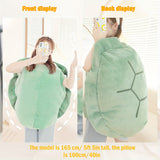 Turtle Wearable Blanket Pillow - Throw Pillows, Cozy Aqua Cuddles Comfort Companion for Home and Relaxing, Soft Adult Turtle Shell Pillow with Wearable Design