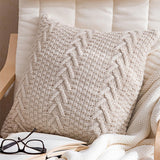 1pc knitted Throw Pillow with insert Square shape 18x18 inch We offer free upgrade to 20"x20" insert to make the pillow feel and look puffier The throw pillowcase is soft, durable on both sides. "Same pattern on both sides". Super comfortable, skin-friend