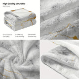 Ultra-Soft Flannel Fleece Throw Blanket - Golden Marble Design, All-Season Warmth & Cozy Comfort for Living Room/Bedroom/Sofa Flannel Blanket Sofa Blanket