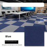 Square Self-Adhesive Carpet Tiles for Office and Home, Non-Slip Foam Backed Polyester Area Rugs, Machine Made, Solid Pattern - Perfect for Room, Office, and Porch Decor (Pack of Multiple Pieces)