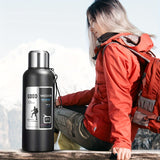 Vacuum-Sealed 316 Stainless Steel Travel Flask - Leak-Proof, Large Capacity, Ideal for Outdoor Enthusiasts