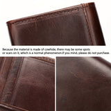 Premium Genuine Leather Tri-fold Wallet with Coin Pocket & RFID Shield - Secure, Stylish, & Ideal Valentines Gift for Him