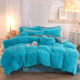 elvesmall Dreamy Winter Mink Fleece Bedsheet Set