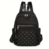 Unisex Lightweight Commuter Backpack - Water-Resistant, Spacious with Adjustable Straps & Stylish Lingge Design, Perfect for Daily Use & Travel