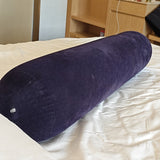 1 PC Lightweight Inflatable Body Pillow with Plush Velvet Cover - Hand Washable, Polyester Filled Leg Support Cushion for Comfortable Sleeping, Ideal for Fall/Winter Use