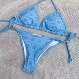 Hot Selling Bikini Women Fashion Swimwear IN Stock Swimsuit Bandage Sexy Bathing Suits Sexy pad Tow-piece 5 Styles