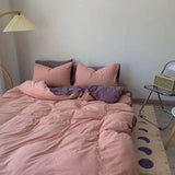 elvesmall Two-Toned Aesthetic Bedsheet Set