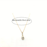 Inlaid Zircon Water Drop Necklace, Female Student Clavicle Chain, Female Accessories Gift