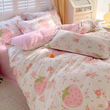 New Spring and Summer Small Fresh Thickened Four-Piece Wool Bedding Set