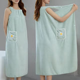 Ultra-Soft Plus Size Bathrobe - Highly Absorbent, Non-Shedding Polyester Blend, Machine Washable with Pocket Detail