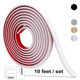 elvesmall 1 Roll Peel And Stick Tile Wall Trim 3m Plastic Edging Trim Liner Flexible Molding for Tile Edge Floor Backsplash Corner Decor