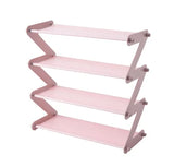 elvesmall 4 Tier Shoe Rack Multi Tier Foldable Shoe Organizer Rack Storage Standing narrow slit Shoe Shelf for Entryway Bedroom Closet