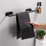 elvesmall Wall Mount Toilet Towel Paper Holder Adhesive Black Silver Kitchen Roll Paper Stand Hanging Napkin Rack Bathroom Accessories WC