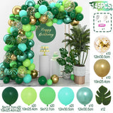 elvesmall Jungle Green Balloons Garland Arch Kit Jungle Safari Birthday Party Decor Kid Wedding Birthday Party Supplies Baby Shower Baloon