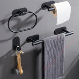 elvesmall Wall Mount Toilet Towel Paper Holder Adhesive Black Silver Kitchen Roll Paper Stand Hanging Napkin Rack Bathroom Accessories WC