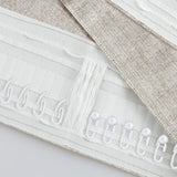elvesmall Beige European Flax Linen Curtains Soft Thick Back Tab Light Filtering Drapes for Bedroom (2 Panels))