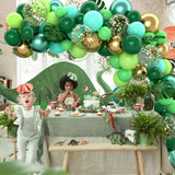 elvesmall Jungle Green Balloons Garland Arch Kit Jungle Safari Birthday Party Decor Kid Wedding Birthday Party Supplies Baby Shower Baloon