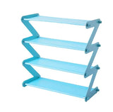 elvesmall 4 Tier Shoe Rack Multi Tier Foldable Shoe Organizer Rack Storage Standing narrow slit Shoe Shelf for Entryway Bedroom Closet