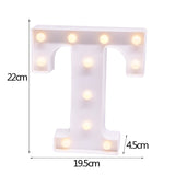 elvesmall DIY LED Letter Night Light Creative 26 English Alphabet Number Battery Lamp Romantic Wedding Party Decoration