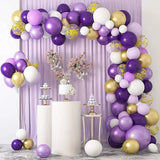 elvesmall Purple gold white confetti metal latex Balloons halloween Birthday Party Wedding Decorations baby shower globos Thanksgiving Day