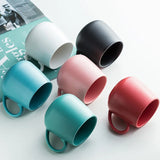 elvesmall  -  Ceramic Coffee Mug Creative Matte Pure Color Coffe Mugs Tumbler Cup Tea Milk Latte Porcelain Novelty Tumblers Cute Cups